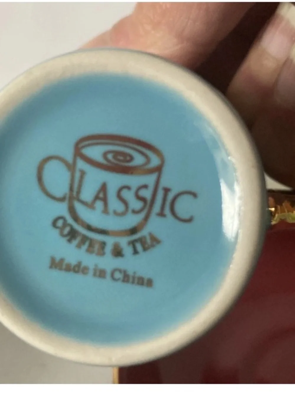Classic Multicolor Pastel Espresso Cup and Saucer Set with Gold Trim